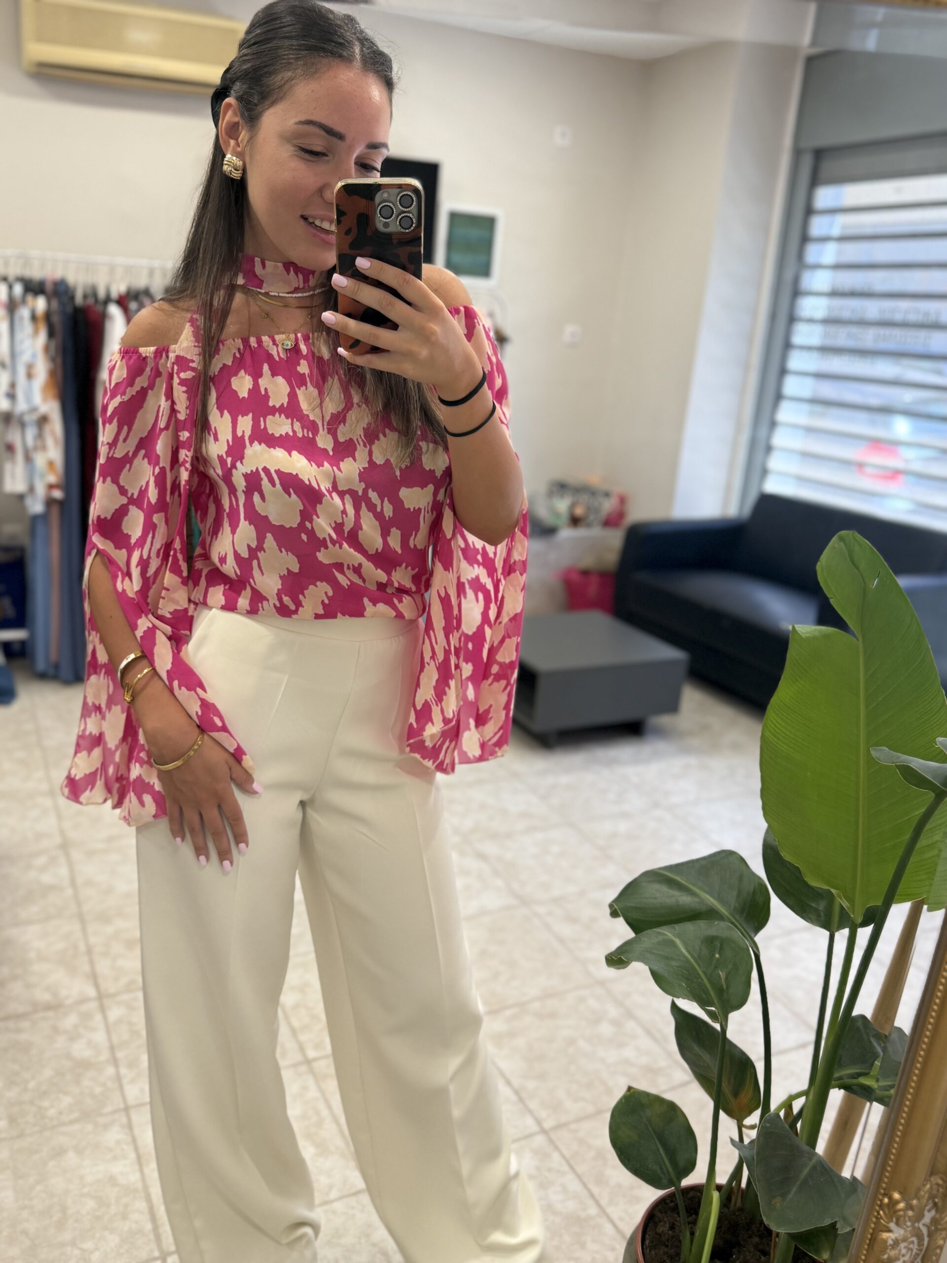 μπλούζα φουλάρι